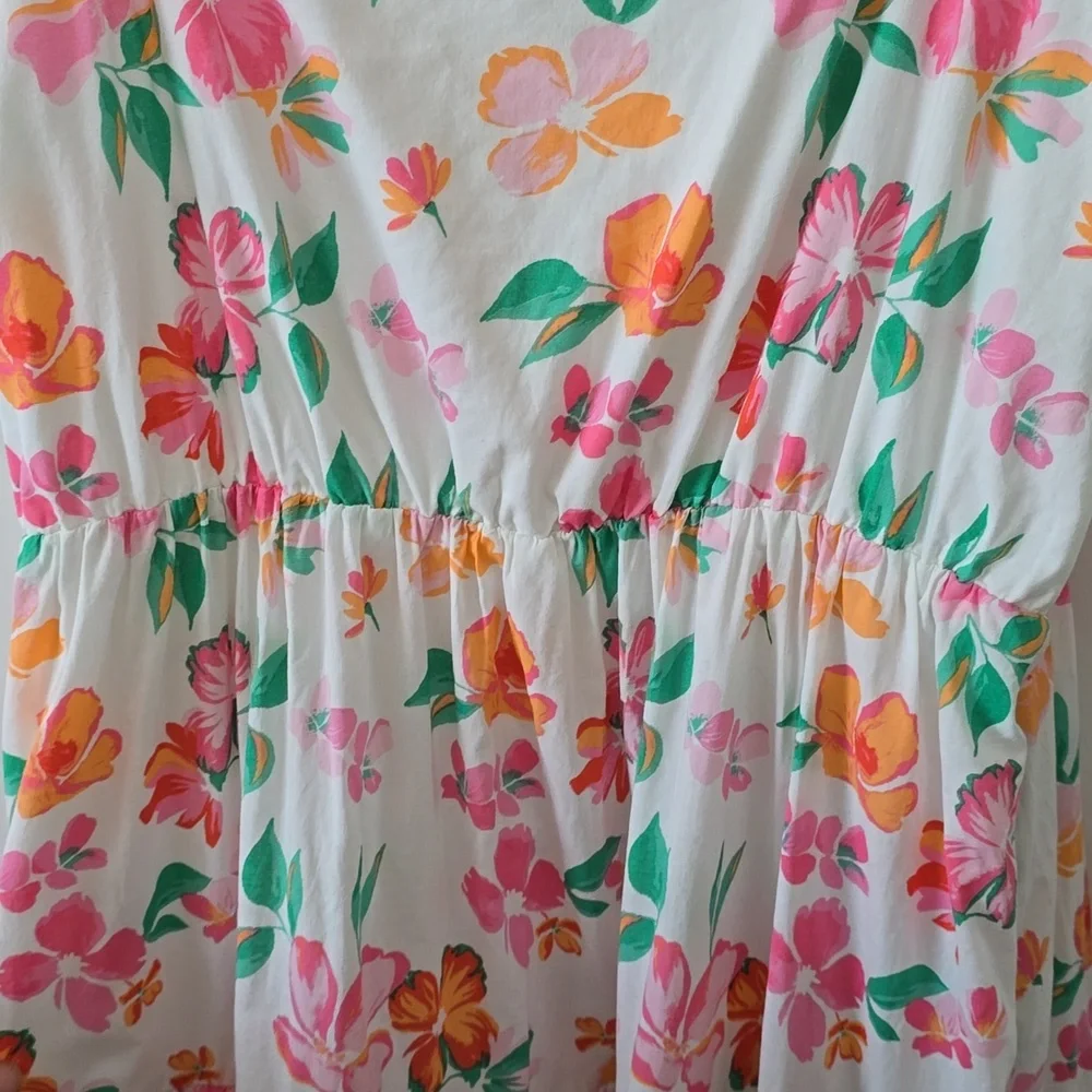 J. Crew Floral Print Midi Tiered Dress Size Small